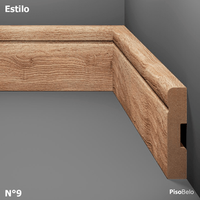 Rodapé Eucatex Estilo em MDF Frisado 7 cm Nº 9