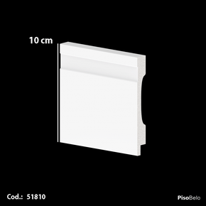 Rodapé poliestireno 10cm branco