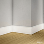 Rodapé Durafloor Maxx em Poliestireno com 1 friso 20 cm Branco