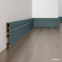 Rodapé Eucatex Acqua New em PVC Frisado 10 cm Blue Sky