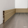 Rodapé Eucatex Acqua New em PVC Frisado 10 cm Cinnamon