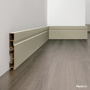 Rodapé Eucatex Acqua New em PVC Frisado 10 cm Cinza Italia