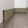 Rodapé Eucatex Acqua New em PVC Frisado 10 cm Fumê Clássico